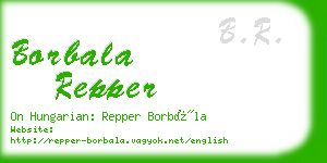 borbala repper business card